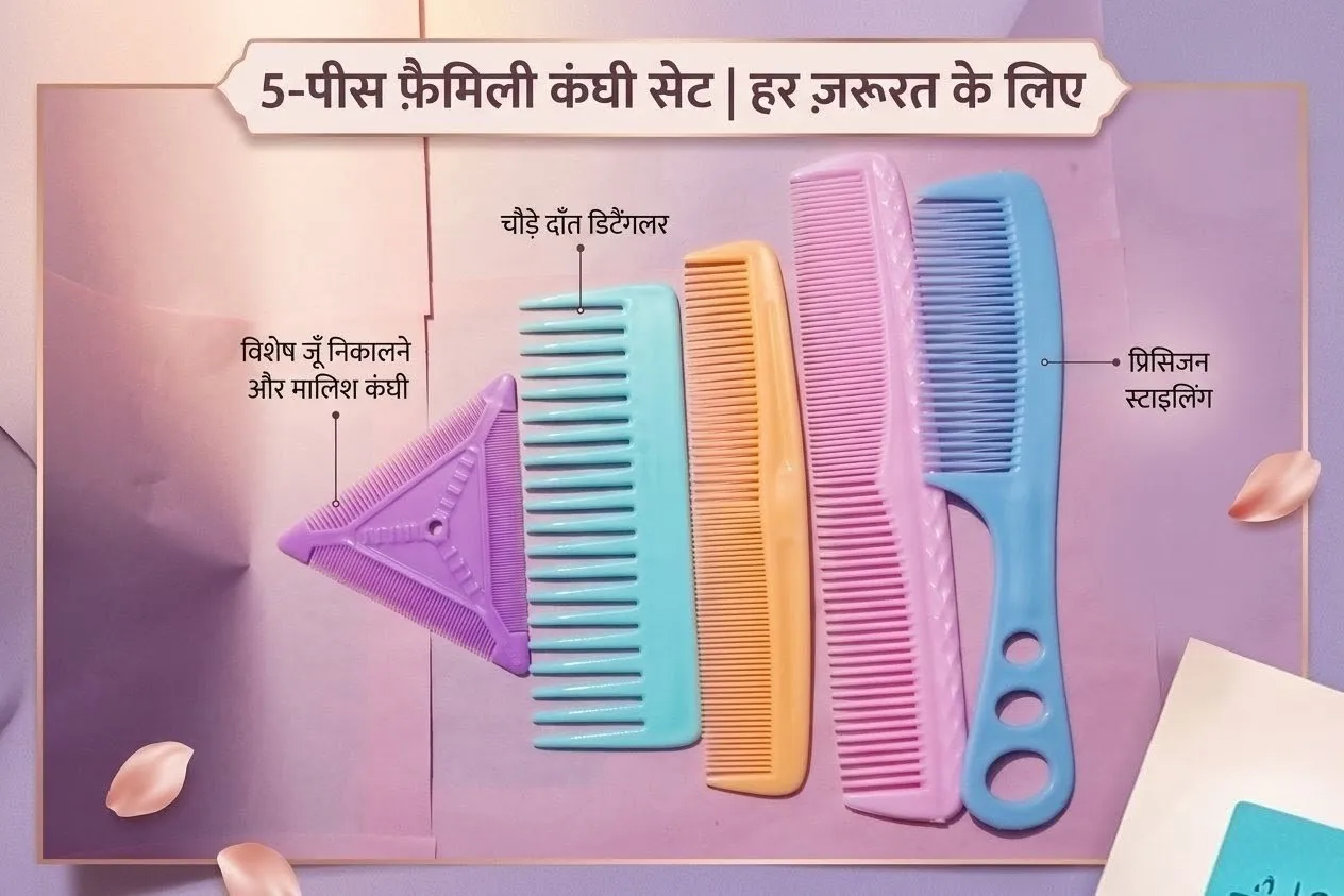 5 Pieces Set of Combs 