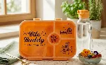 Bite Buddy Lunch Box 4 Pieces with Spoon, Fork and Water Bottle 