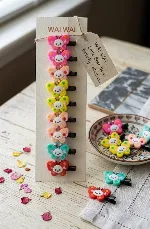 Colourful Butterfly Hair Clips (Pack of 6 Pairs)