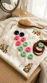 Multicolour Beautiful Hair Bands ( Pack of 5 )