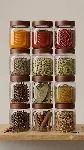 Transparent Jars for the spices ( Pack of 12 )